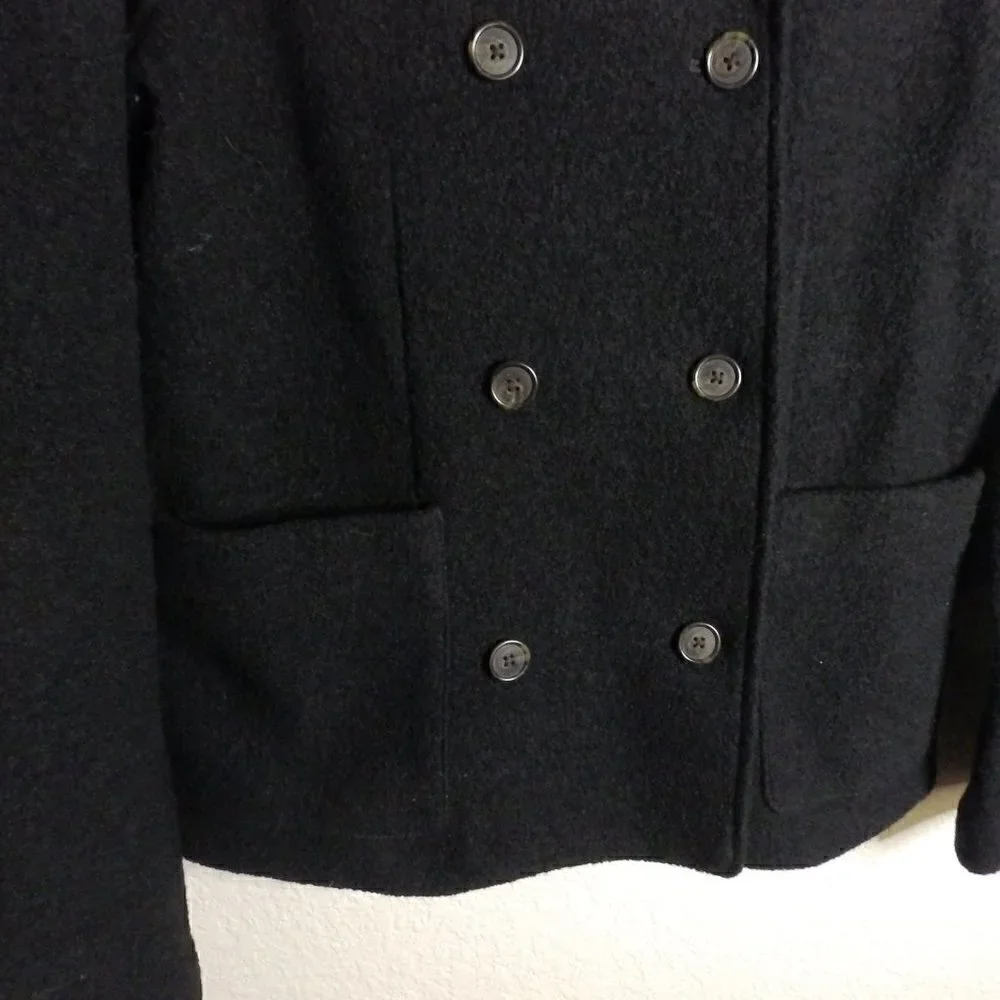 J. Crew Italian Boiled Wool Peacoat ab605 sz 4 - Picture 5 of 9